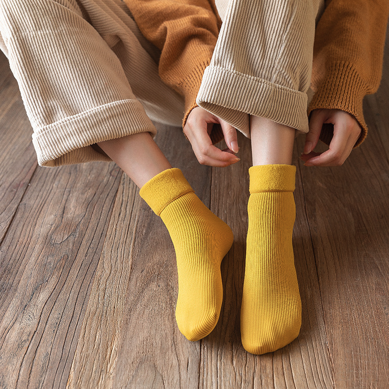 3x Paires de chaussettes d'hiver molletonnées