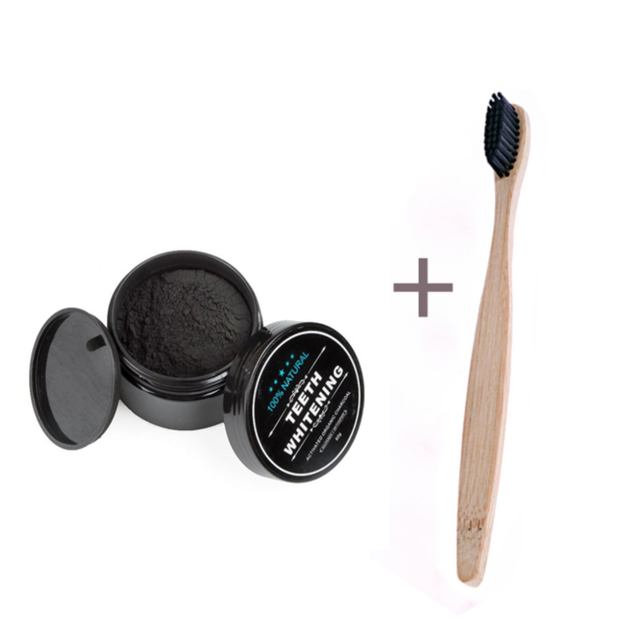 Poudre de blanchiment dentaire au Charbon naturel