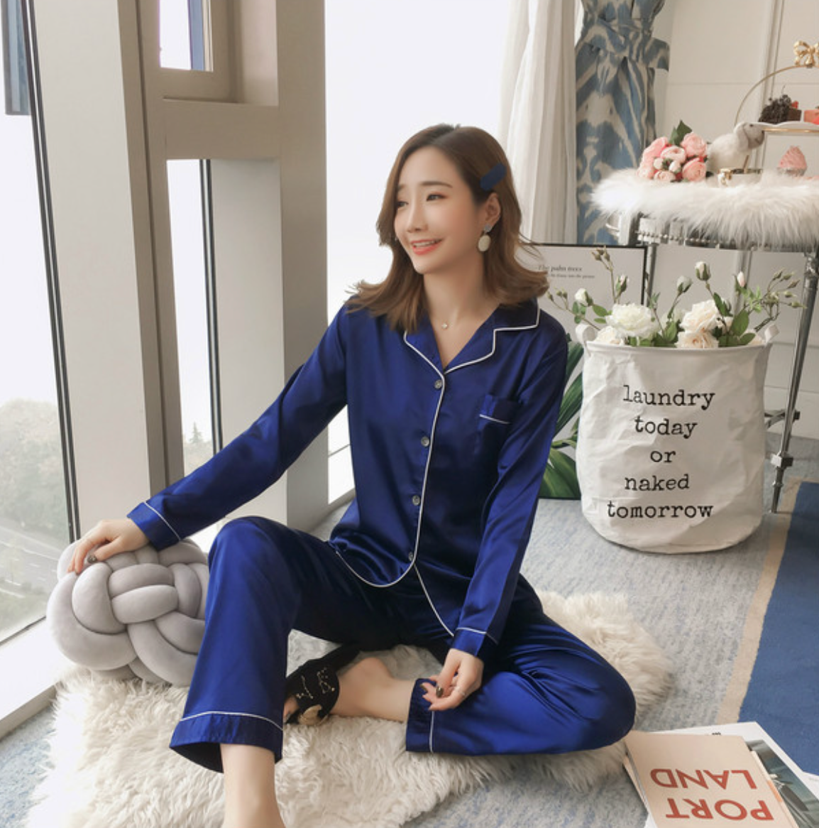 Pyjama en satin Femme