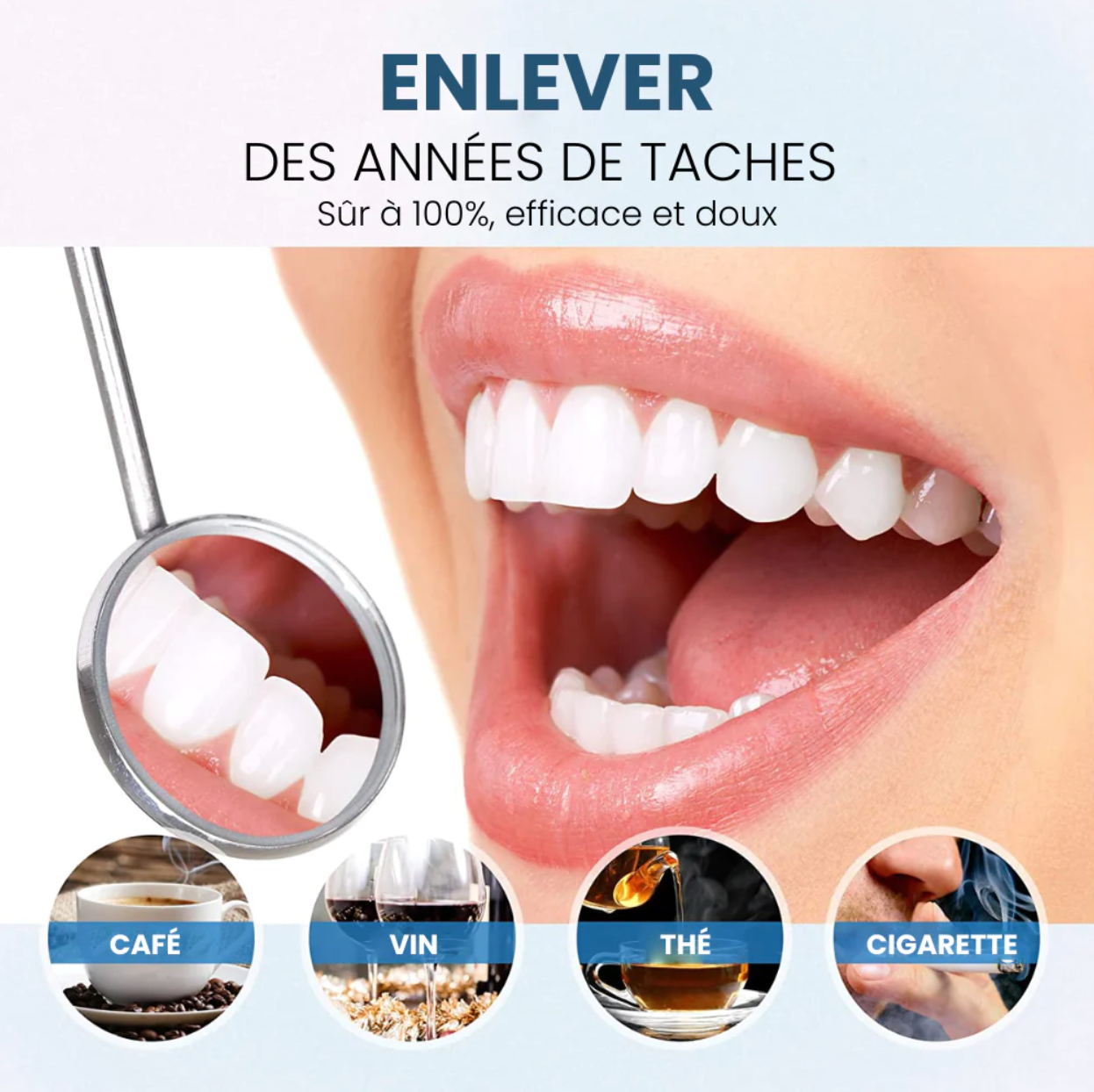 Stylo magique dents blanches