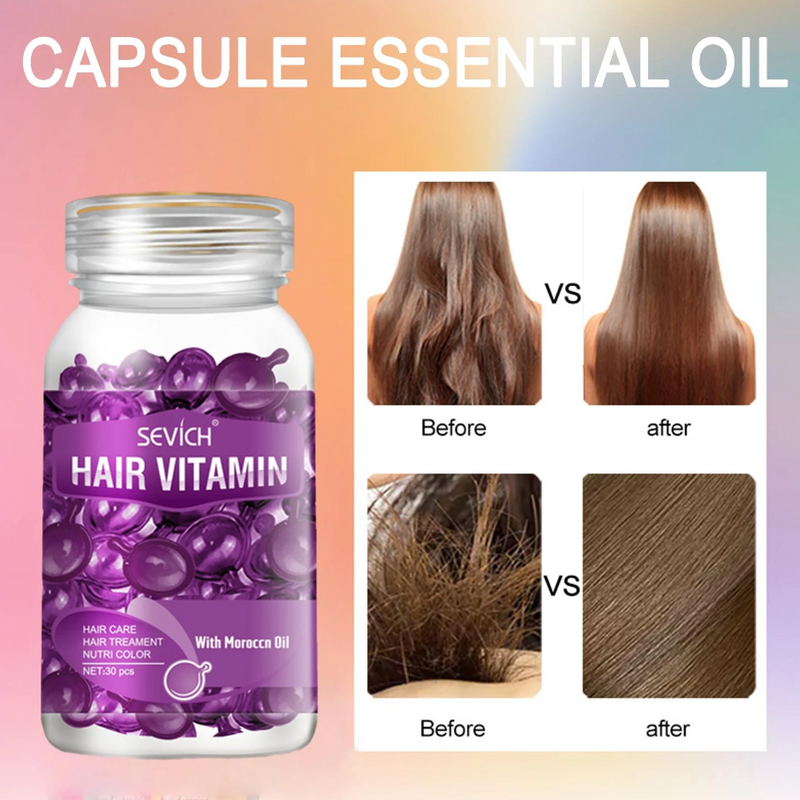 Capsules d'huiles réparatrices pour cheveux