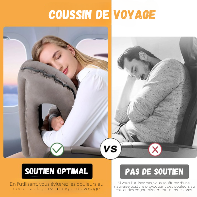 Coussin de voyage gonflable