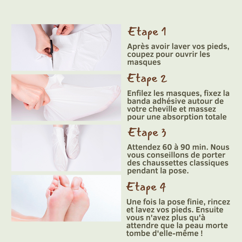 6 Paires Masques Exfoliants pour pied