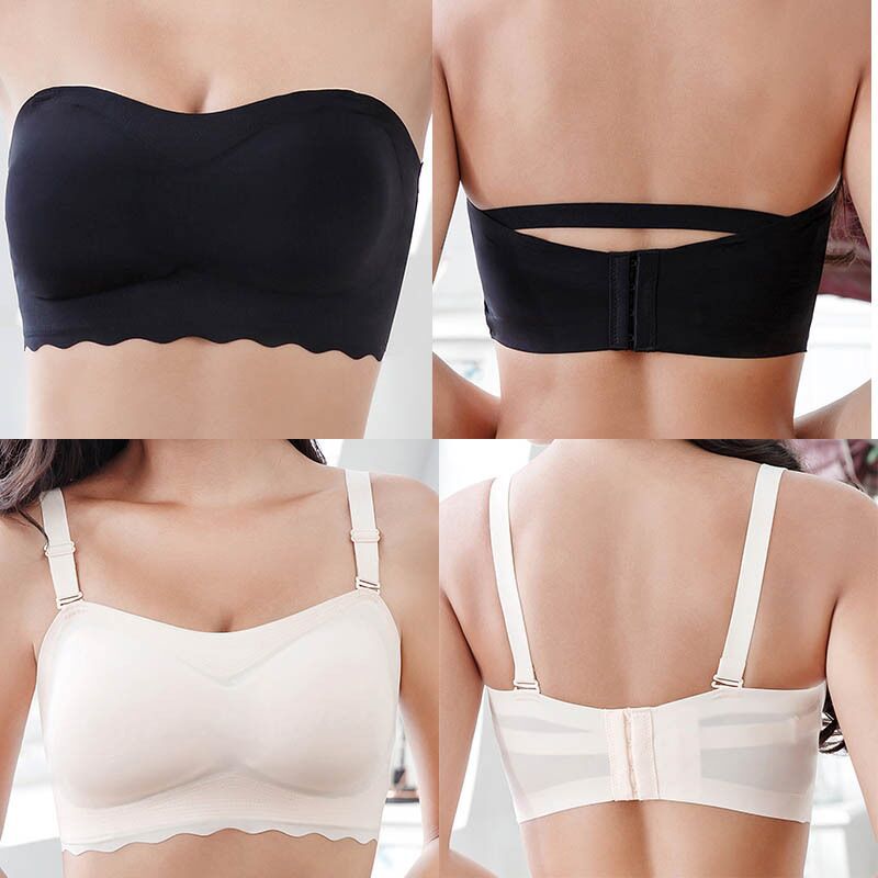 Soutien gorge Bandeau Bretelles Amovibles et Sans armatures