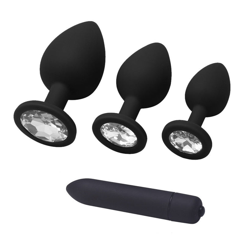 Set de 3 plugs pour débutant & Vibromasseur OFFERT