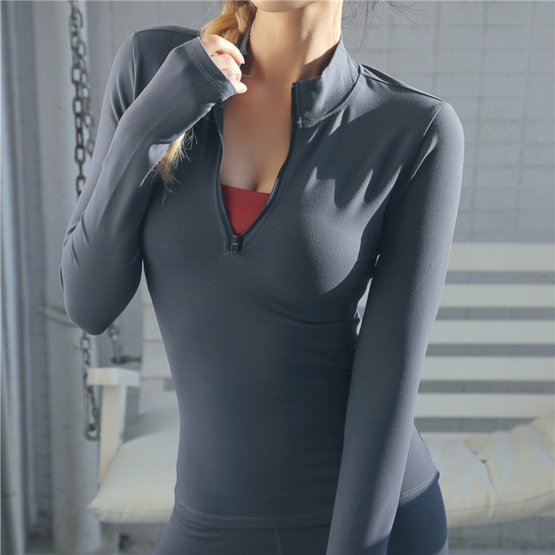 Zip Shirt - Haut de sport manches longues mitaines