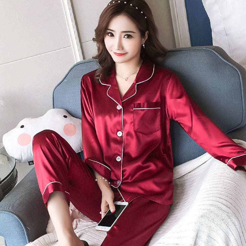 Pyjama en satin Femme