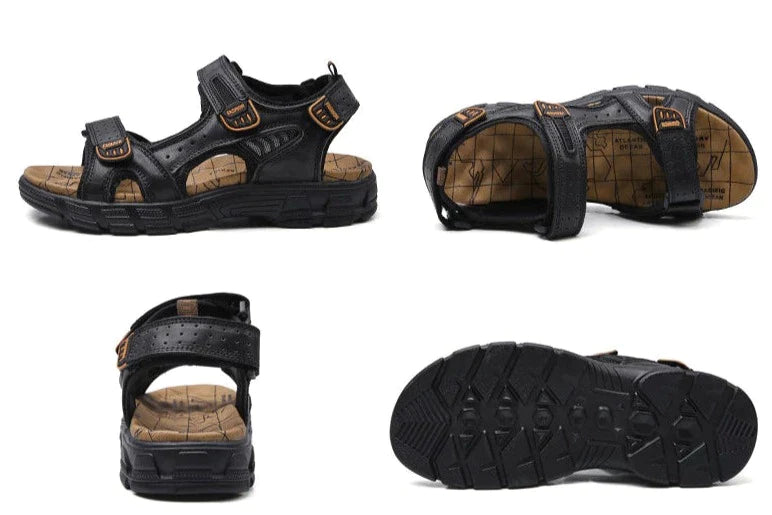 Sandales d'été en cuir pour homme