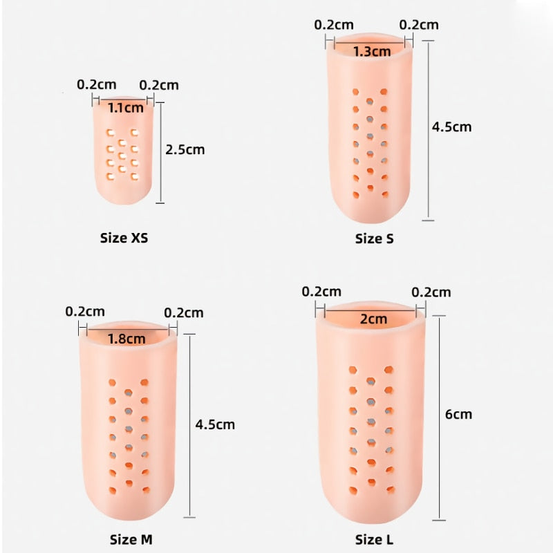 4x Protèges orteils anti-friction en silicone réutilisables