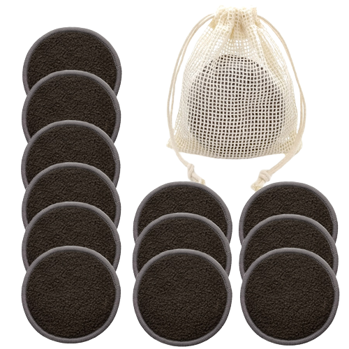 12x Cotons démaquillants lavables en fibres de bambou