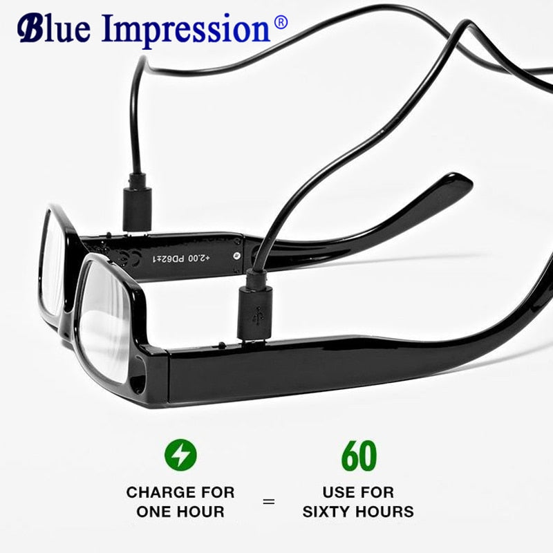 Lunettes de lecture 2 en 1 - Anti lumière bleue & LED