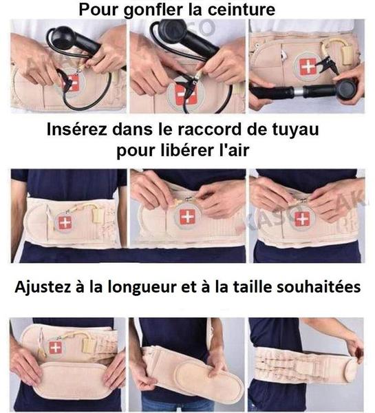 Ceinture gonflable de décompression lombaire