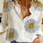 Women's Patterned Linen Shirt - 2023 Collection