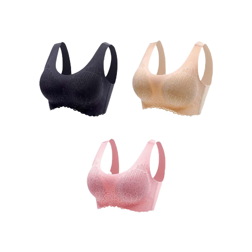 Lot de 3 Brassières Dentelle 5D sans couture