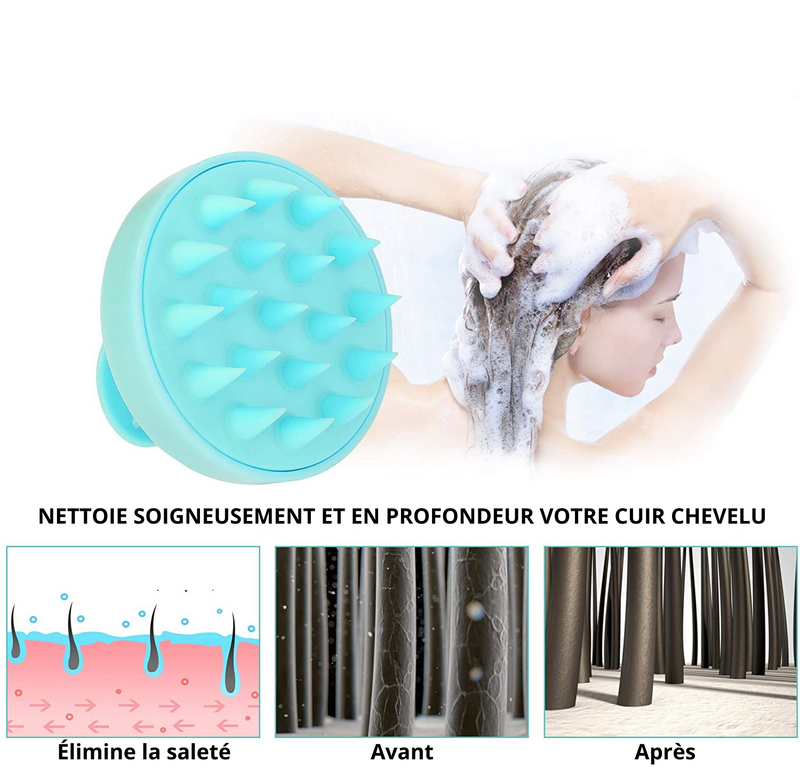 Brosse Massante cuir chevelu 1 ACHETÉE = 1 OFFERTE