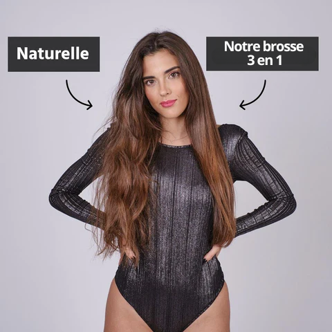 Brosse 3 en 1 - Brosse, Chauffe et Lisse