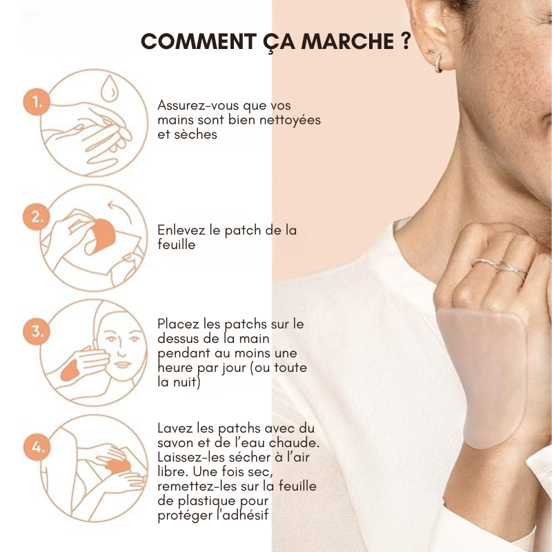 2x Patchs anti-rides réutilisables - Spéciales Mains