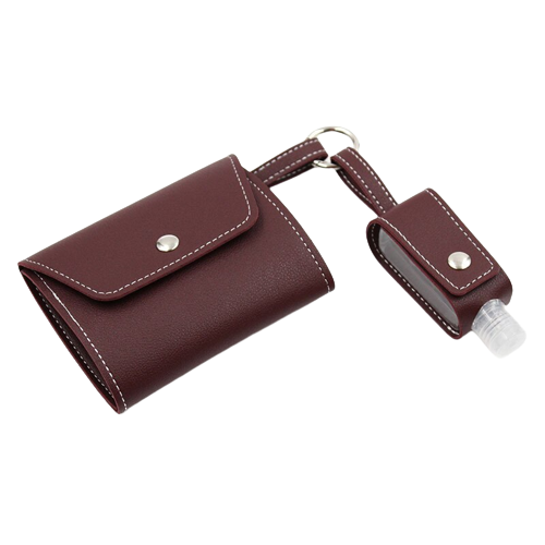 Pochette anti-bactérienne pour masques + Porte clé pour gel hydroalcoolique