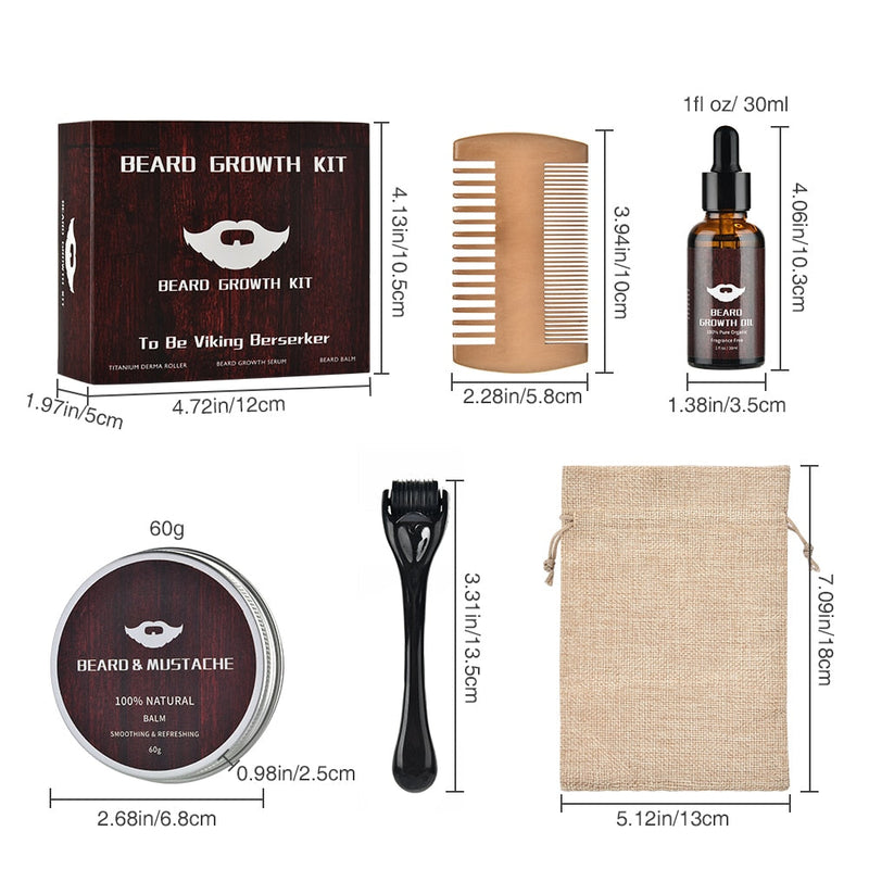 Kit complet de croissance pour barbe