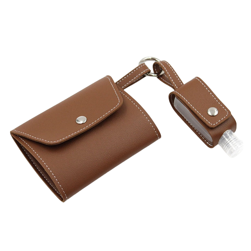 Pochette anti-bactérienne pour masques + Porte clé pour gel hydroalcoolique