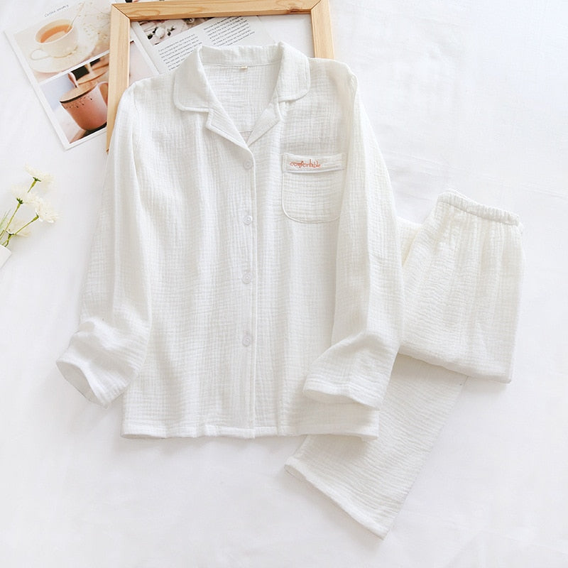 Pyjama mixte en gaze de coton