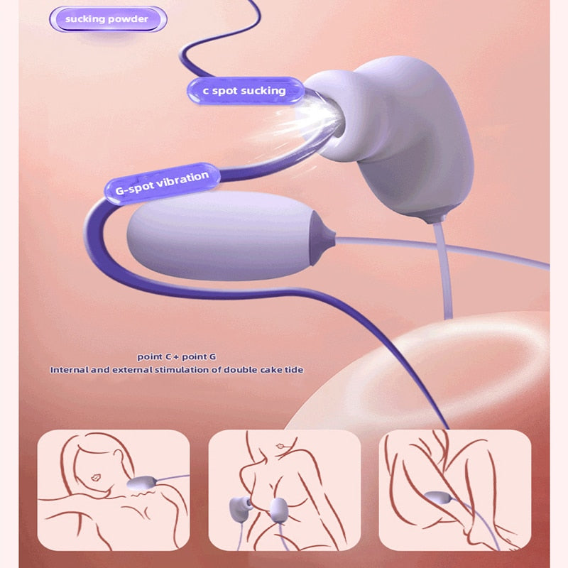 Stimulateur 2 en 1 pour tétons et clitoris - Succions & vibrations