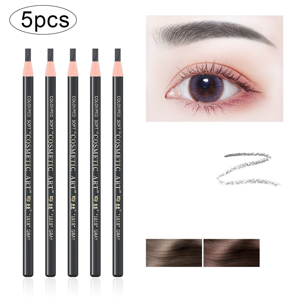 5x Crayons à sourcils longue tenue - Pas besoin de tailler