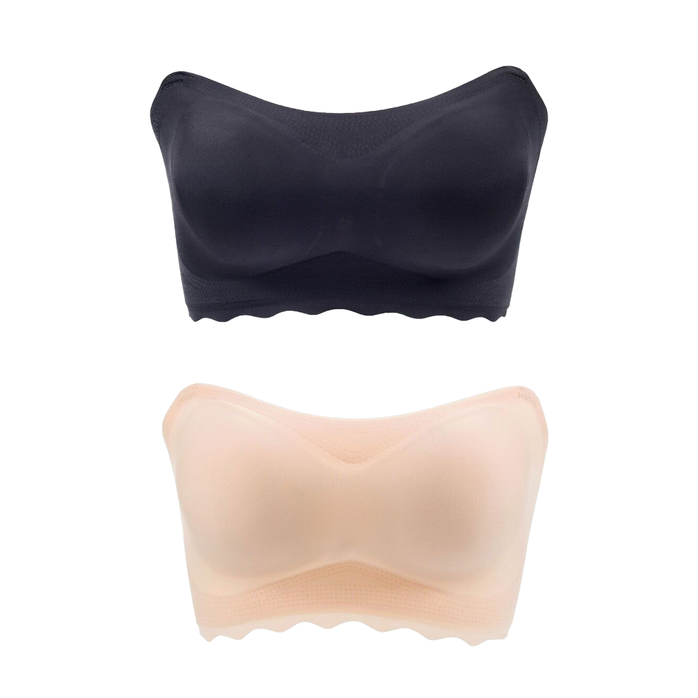 Soutien gorge Bandeau Bretelles Amovibles et Sans armatures