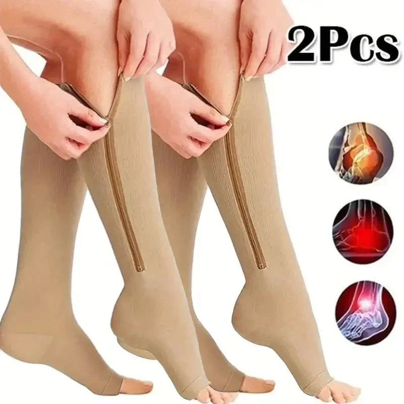 Chaussettes de Compression à Zip