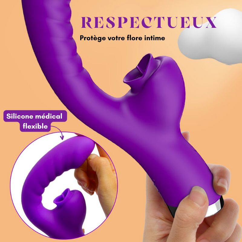 CANDY LUSH - Vibromasseur 2 en 1 - 20 modes de plaisir intense