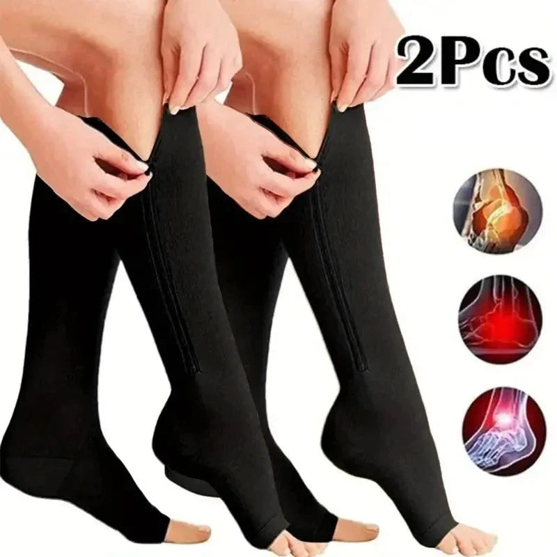 Chaussettes de Compression à Zip