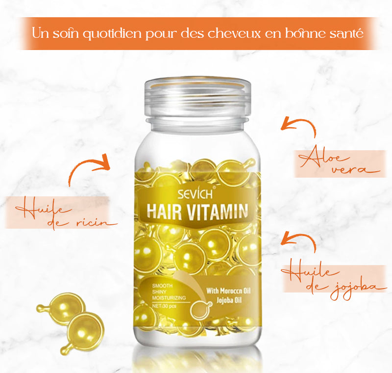 Capsules d'huiles réparatrices pour cheveux