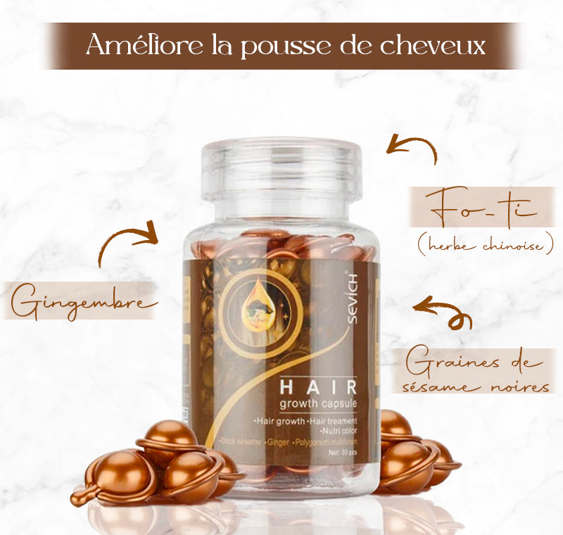 Capsules d'huiles réparatrices pour cheveux