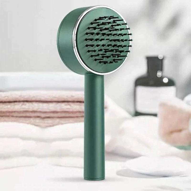 Brosse à cheveux autonettoyante