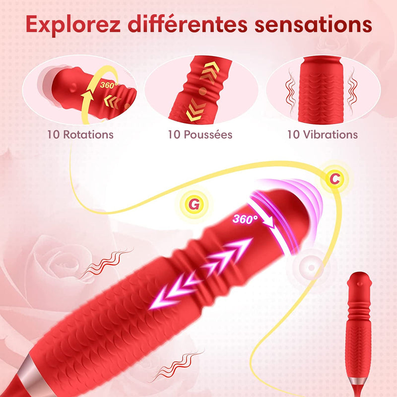 ROSE VIBRATOR - Sextoys 3 en 1