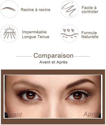BROW PEN - Stylo feutre à sourcils 4 pointes précises - 1 ACHETÉ = 1 OFFERT