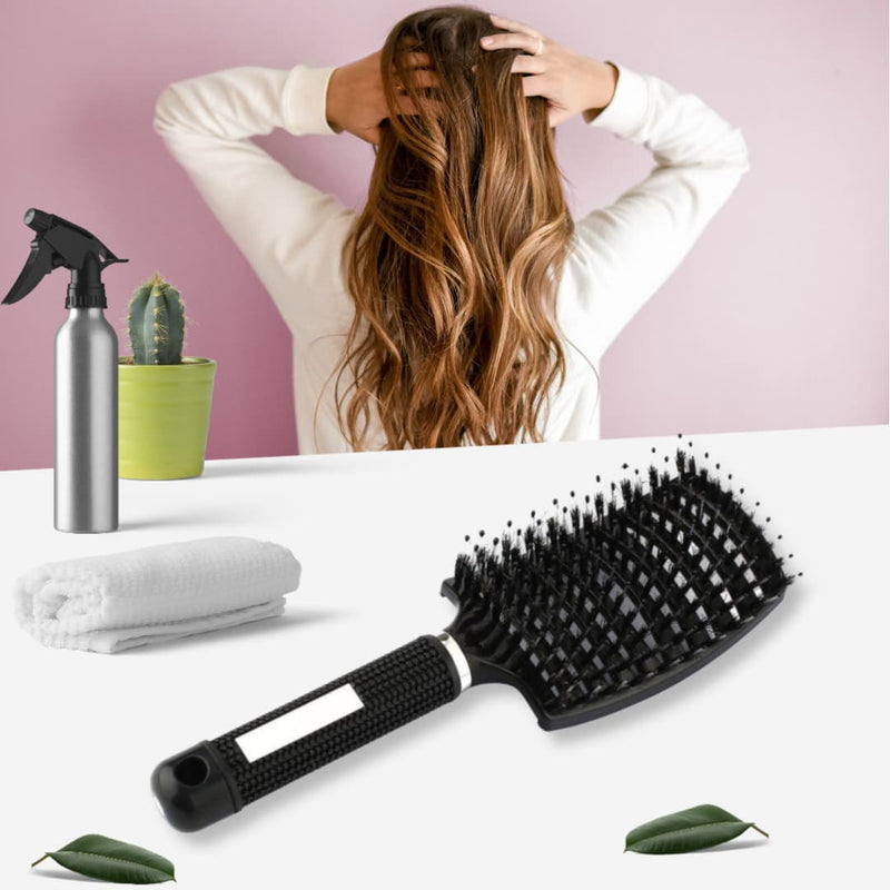 Brosse à Cheveux Démêlante en Poils de Sanglier